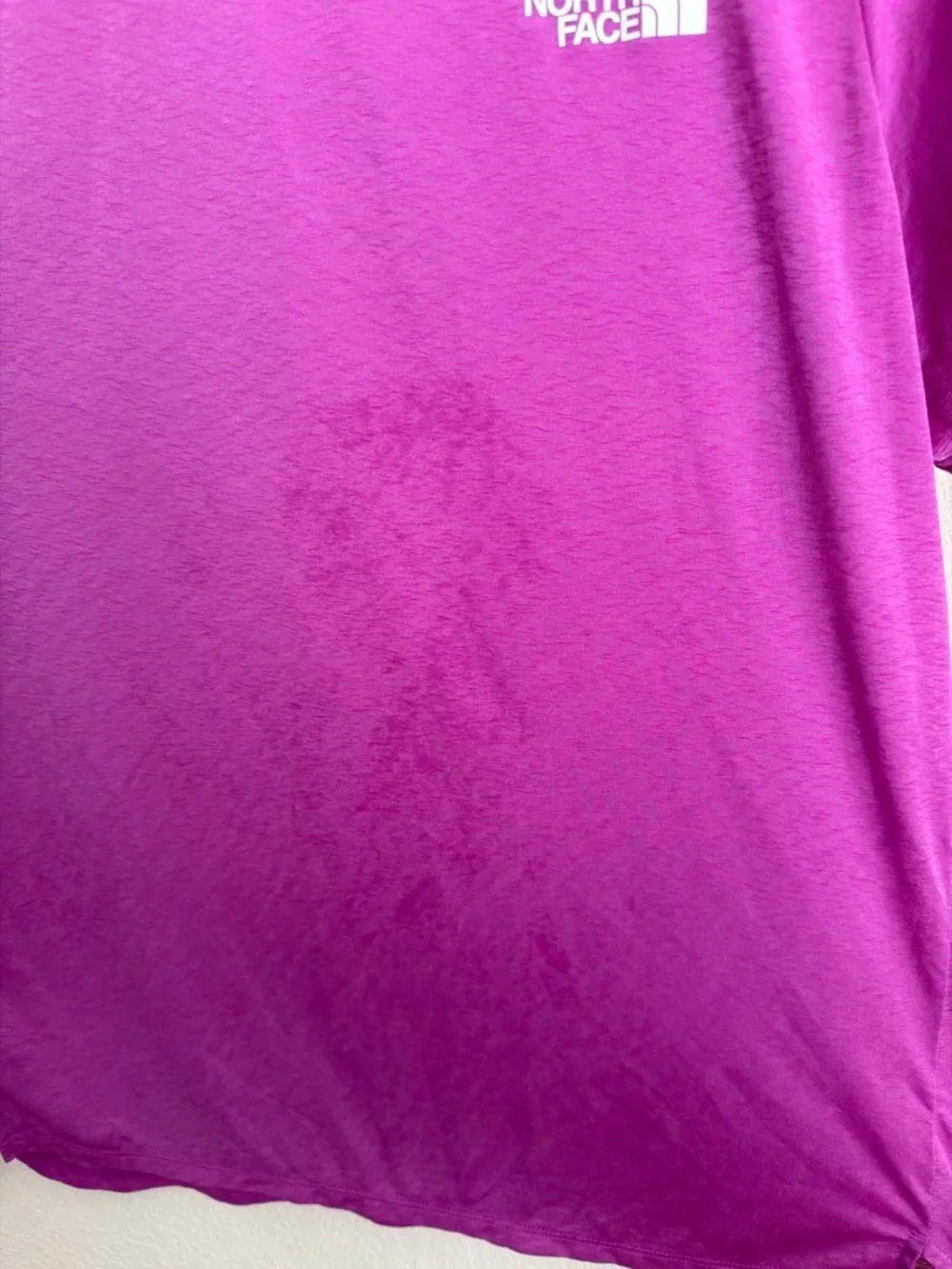 The North Face Reaxion Amp Training Tee Womens XL Purple Heather S/S Gym Shirt - Picture 7 of 8